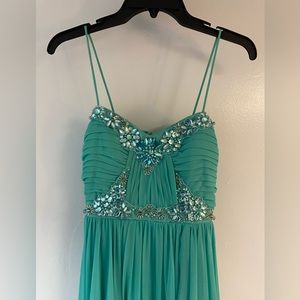 Sea foam green prom dress